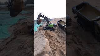 Dump Trucks Unloading Rock And Biggest Bulldozer #221