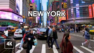 MANHATTAN Tourist Crowds - New York Walking Tour 4k
