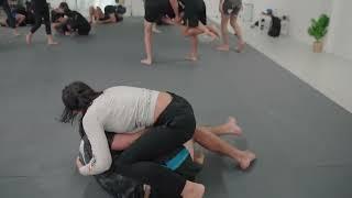 Wrestling girl vs guy bjj mixed match, girl beats older man