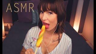 ASMR ICE LICKING SUCKING EATING MOUTH SOUNDS WHISPERING - deutsch/german