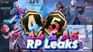  BGMI Upcoming RP Leaks | A4 & A5 RP Leaks 1 To 100 RP Rewards #rp #a4 #a5 #bgmi #thorksgaming