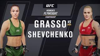 UFC Noche Grasso vs Shevchenko Flyweight Title Fight Simulation Highlight 