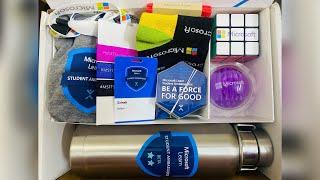 Unboxing my Beta Microsoft Learn Student Ambassador Swag Kit | MLSA | Zainab Aslam