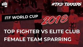 Top Fighter ARGENTINA vs Elite Club POLAND Female Team Sparring - 2018 ITF TAEKWON-DO WORLD CUP