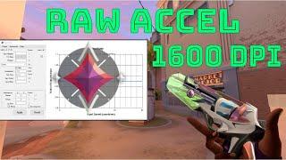 1600 DPI AIMBOT RAW ACCEL SETTING FOR VALORANT 2025