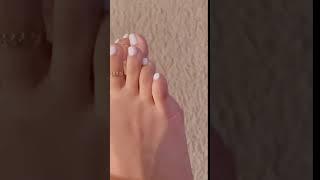 White polish toes - Pedicure Short Video