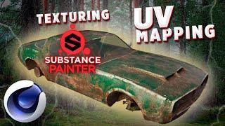 Cinema 4D + Substance Painter | UV mapping C4D | Textures in Substance Painter