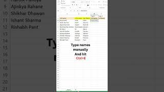 Excel - Join or split names/string/data