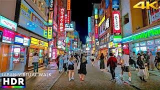 3 Hours of Rainy Night Walk in Tokyo, Japan • 4K HDR