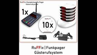 RuFFix ® das Original | Gästeruf System V2 | 10x Funkpager | 1x Sendeeinheit |