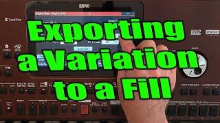 Korg pa700: Style creation - Exporting a Variation to a Fill