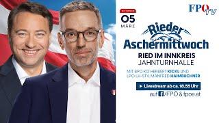 Rieder Aschermittwoch 2025 mit Herbert Kickl & Manfred Haimbuchner