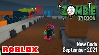 Roblox Zombie Tycoon New Code September 2021