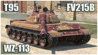 WZ-113, FV215b & T95 • WoT Blitz Gameplay