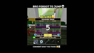 Bro forgot to jump #roblox #bloxfruits #shorts