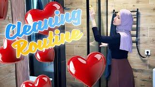 [4K] Routine Cleaning in Hijab | Semi-Sheer Outfit