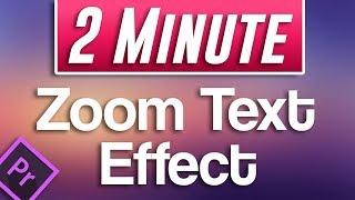 Premiere Pro : How to do ZOOM Text Effect (EASY)