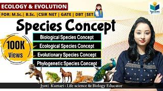 SPECIES CONCEPT- Biological-Phylogenetic- Evolutionary-Ecological species concept || Evolution