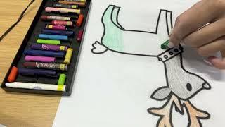 Coloring pictures of beautiful reindeer.