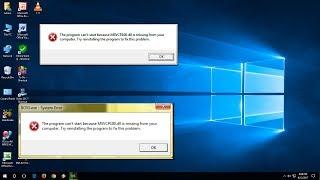 How to Fix All Missing MSVCP100.dll file Error In Windows 10/8.1/7