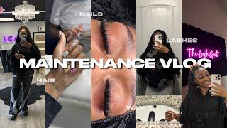 MAINTENANCE VLOG ᥫ᭡: hair, nails, lashes, wax & more..