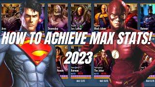 How To Achieve MAX STATS for your Characters! | Injustice Gods Among Us 3.4! iOS/Android!