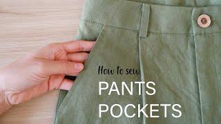 [Quick & Neat]  How To Sew Pants/Trousers Pockets Easily | Sewing Techniques