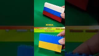 RUSSIA & UKRAINE FLAGS IN LEGO LETS GO!  #shorts #lego #russia #ukraine #flag #united #marbricks25