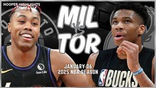 Milwaukee Bucks vs Toronto Raptors Full Game Highlights | Jan 6 | 2025 NBA Season