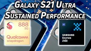 Snapdragon 888 vs Exynos 2100: S21 sustained performance and battery life