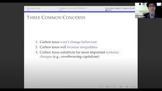 Dr. Kian Mintz Woo - Carbon Taxes and COVID