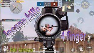 4 finger claw Insane TDM 4vs4 gameplay in PUBG mobile | Mr Groza