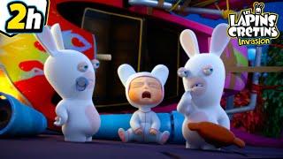 Les Lapins Crétins Invasion  - Les Lapins BabySitters - Compilation 2H | Nouveaux Episodes HD