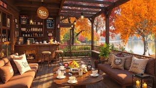 Relaxing Jazz Instrumental Music & Cozy Autumn Coffee Shop Ambience  Smooth Jazz Music for Studying