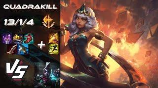 JUNGLE Qiyana vs Ekko [QUADRAKILL] - NA Challenger Patch 25.S2.1