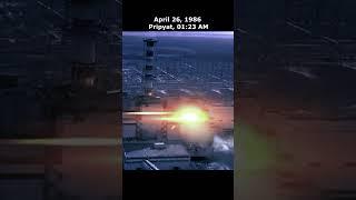 The explosion of the reactor at the Chernobyl nuclear power plant