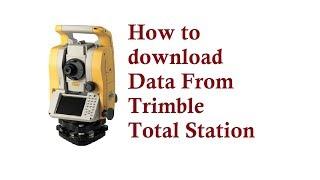 Trimble Total Station Data Transfer using Pendrive | M3 Total Station