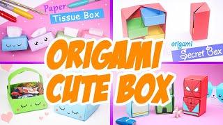 CUTE BOX ORIGAMI | Tissue Box | Barket | Desk Organizer | Secret Stepper Box