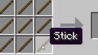 Get stick bugged but with actual minecraft sticks