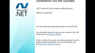 How to Fix HRESULT 0xc8000222 Error .NET Framework 4.0 While Problem Installation