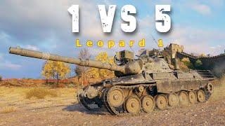 World of Tanks Leopard 1 - 10 Kills | 1 VS 5