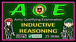 AQE 2025 | INDUCTIVE REASONING REVIEWER | ARMY QUALIFYING EXAMINATION | YHANG DELA CRUZ | 25 ITEMS