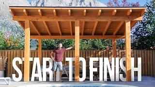 I Built a Massive Timber Frame Gazebo (Covered Pergola) DIY