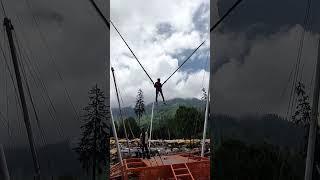 Mind Blowing Rocket Bungee in Manali Solang Valley...#mustwatch #ytshortsvideo #adventures #rides