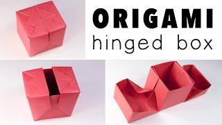 Origami Hinged Gift Box Tutorial - DIY - Paper Kawaii