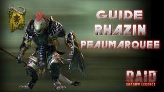 Rhazin Peaumarquée - Le Lézard axé Donjons & Boss de Clan - Raid Shadow Legends