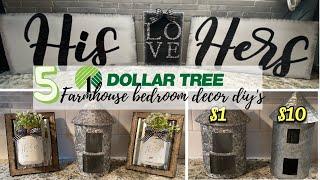 5 DOLLAR TREE MODERN FARMHOUSE BEDROOM DECOR DIY’S | NEW DOLLAR TREE FARMHOUSE DECOR