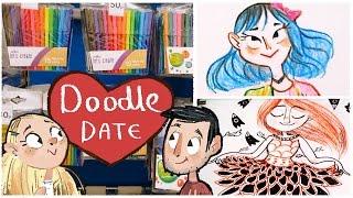 CHEAP ART SUPPLY CHALLENGE | Doodle Date