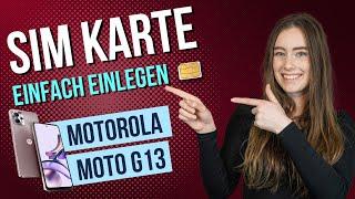 Motorola moto g13 - SIM-Karte einsetzen • 🂠 •  •  • Anleitung / Tutorial