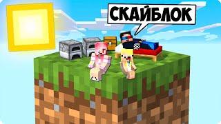 ️ЗАСТРЯЛИ НА НЕВОЗМОЖНОМ СКАЙБЛОКЕ В МАЙНКРАФТ! ШЕДИ ЛЕСКА И НУБИК MINECRAFT